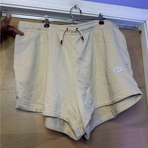 Nike Women's Cream Athletic Shorts